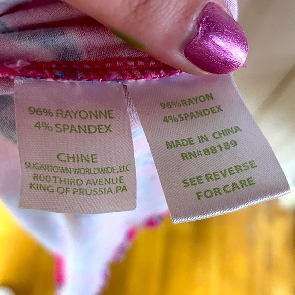 Lilly Pulitzer Pink And Blue Coral Print V Neck Maxi Dress Sz XS - Picture 8 of 9